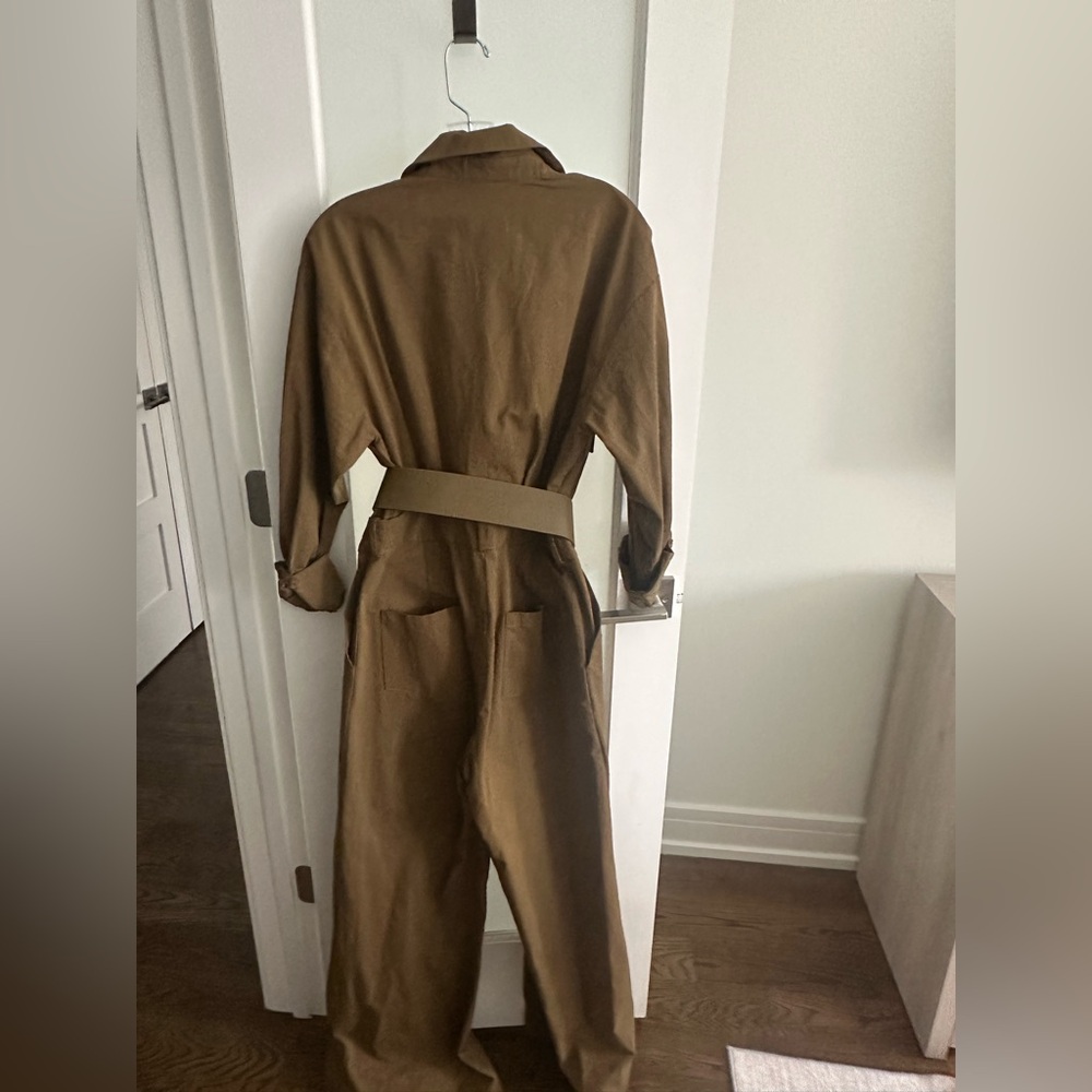 Fashion Nova Olive Utility Wide-Leg Jumpsuit with Belt - Picture 3 of 4